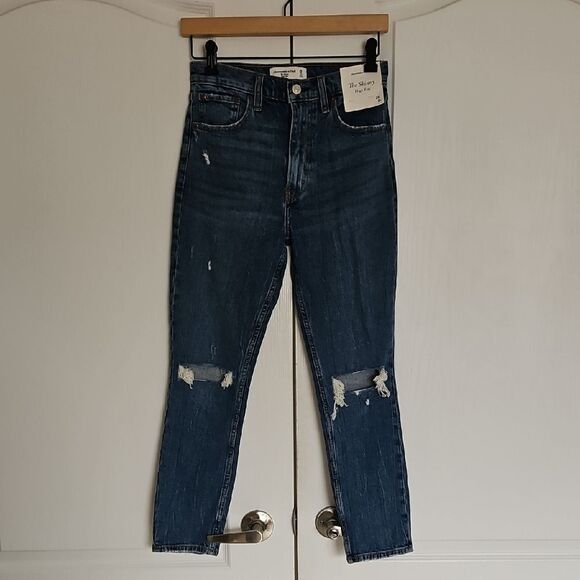 Women's Blue High-Rise Skinny  Jeans - Picture 1 of 16